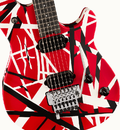 EVH Wolfgang Special Striped Red Black and White