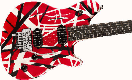 EVH Wolfgang Special Striped Red Black and White