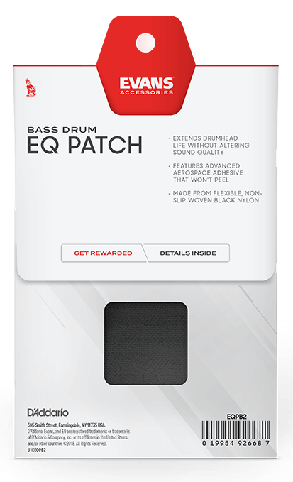 Evans EQ PATCH Black Nylon Double Patch