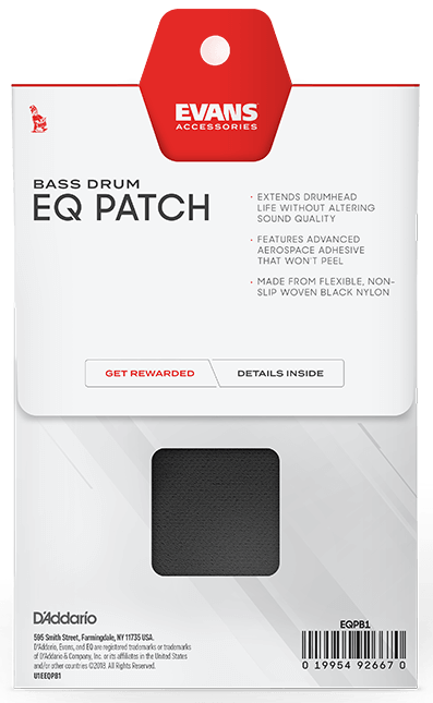 Evans EQ PATCH Black Nylon Single Patch