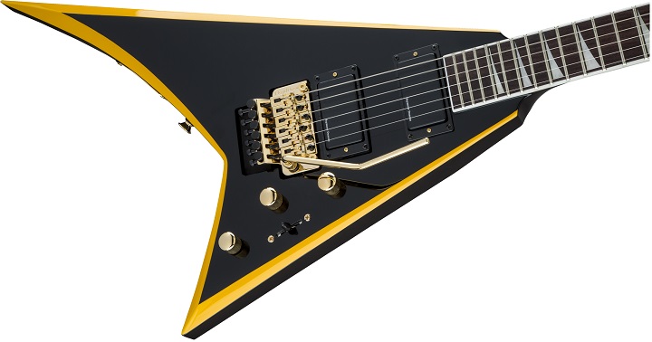 Jackson  X Series Rhoads RRX24 Black with Yellow Bevels