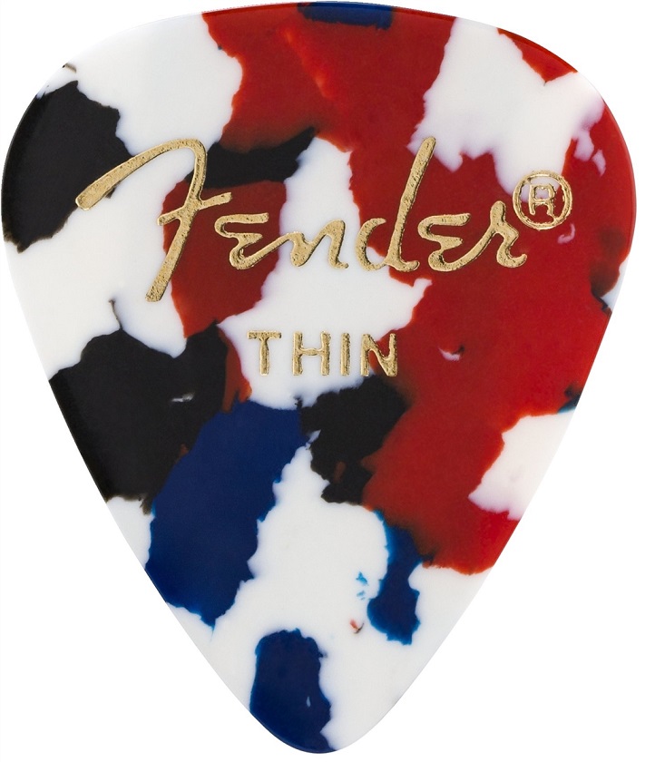 Fender 351 Shape Classic Picks Thin, Confeti, 12un.