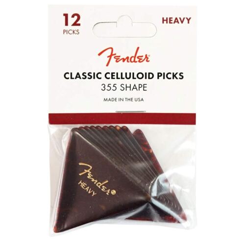 Fender 355 Shape Classic Picks Heavy, Tortoise Shell, 12un.