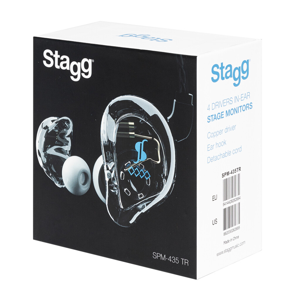 Stagg SPM-435 TR, auscultador para monição, 4 vias