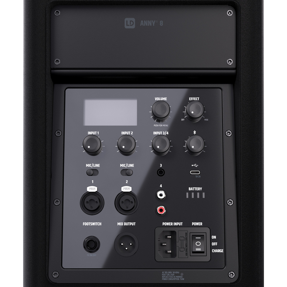 LD Systems ANNY 8 Stage Black, Coluna a bateria