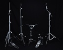 Tama Imperialstar IP62H6W, 6 peças com hardware e pratos Meinl HCS, Hairline Black