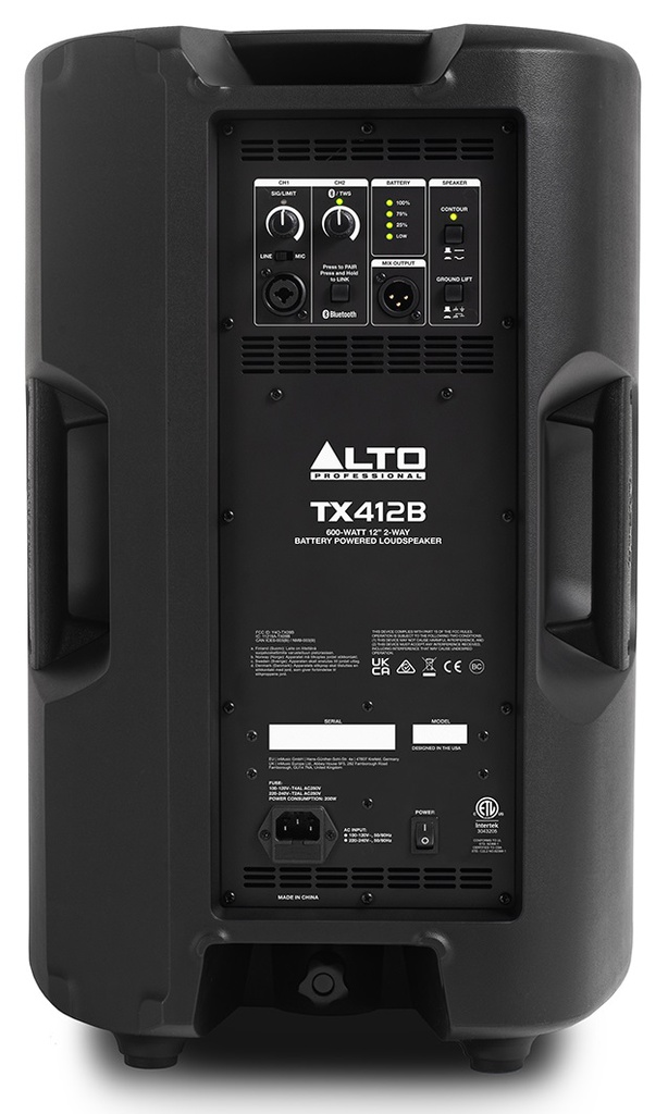 Alto TX412B, Coluna com bateria e bluetooth