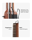 Donner Hush I Pro Acoustic-Electric Guitar Natural