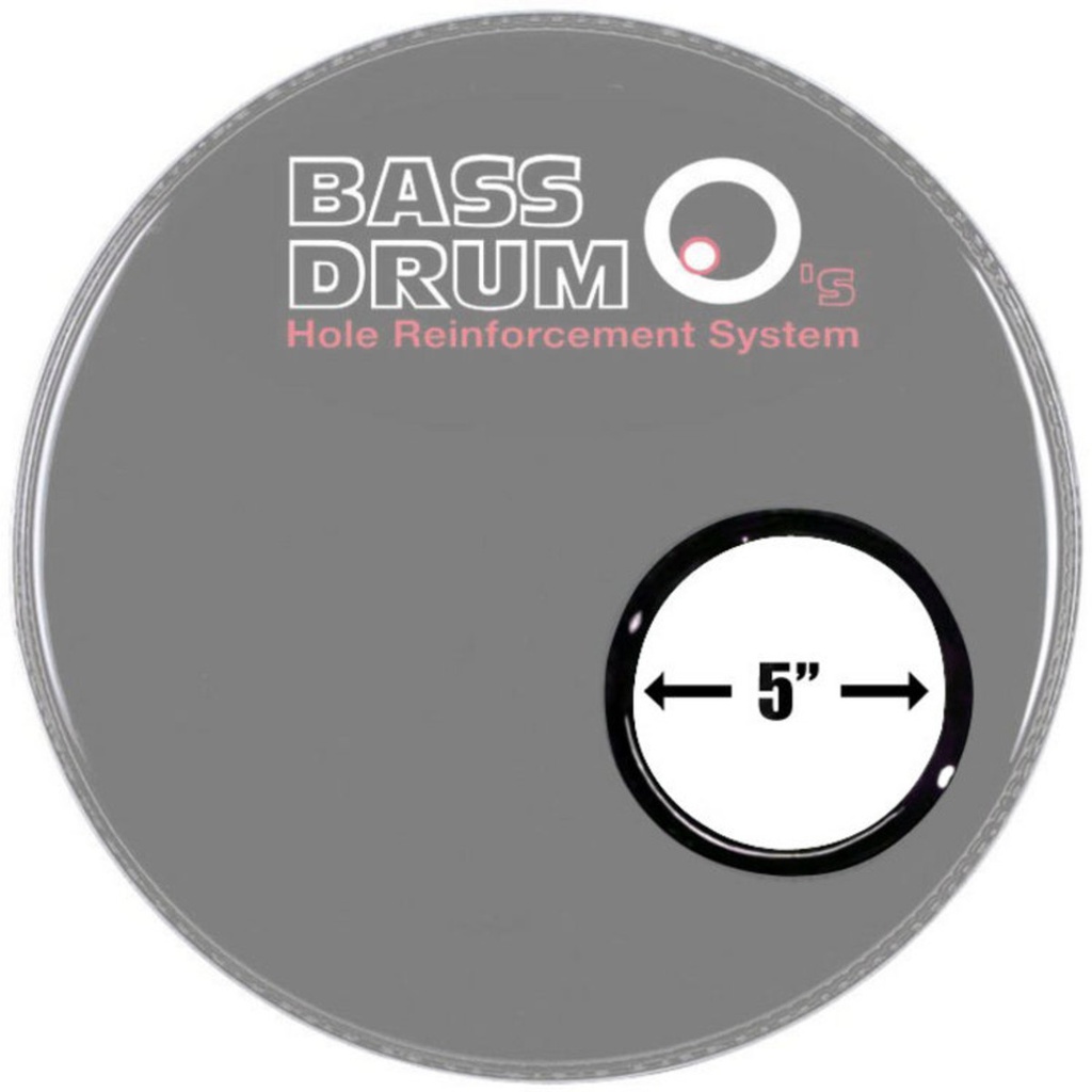 Bass Drum O's 5" Black round HBL5