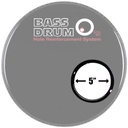 Bass Drum O's 5" Black round HBL5