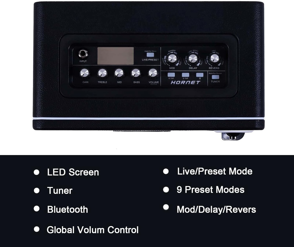 Mooer Hornet 15 Modeling/BT Combo Black
