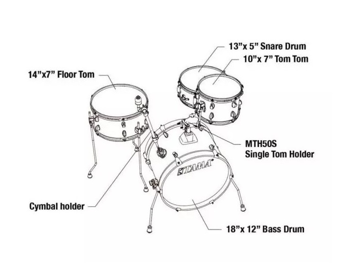 Tama Club Jam Hairline Blue com pratos Meinl