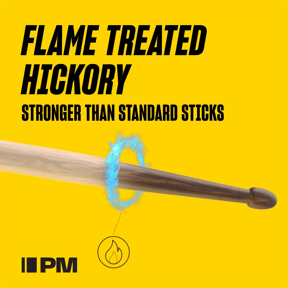 ProMark Rebound 5AB FireGrain Hickory Drumstick, Acorn Wood Tip
