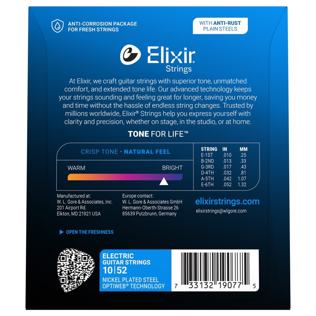 Elixir Optiweb 10/52 Light/Heavy 19077