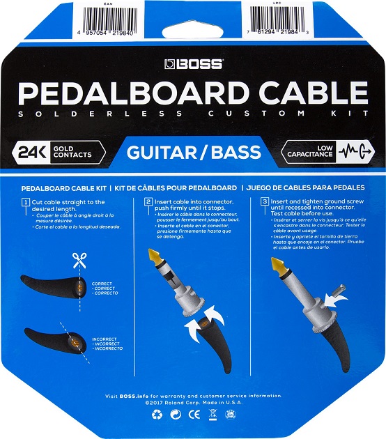 [A/000710] Boss BCK-12 Solderless Pedalboard Cable Kit Image 