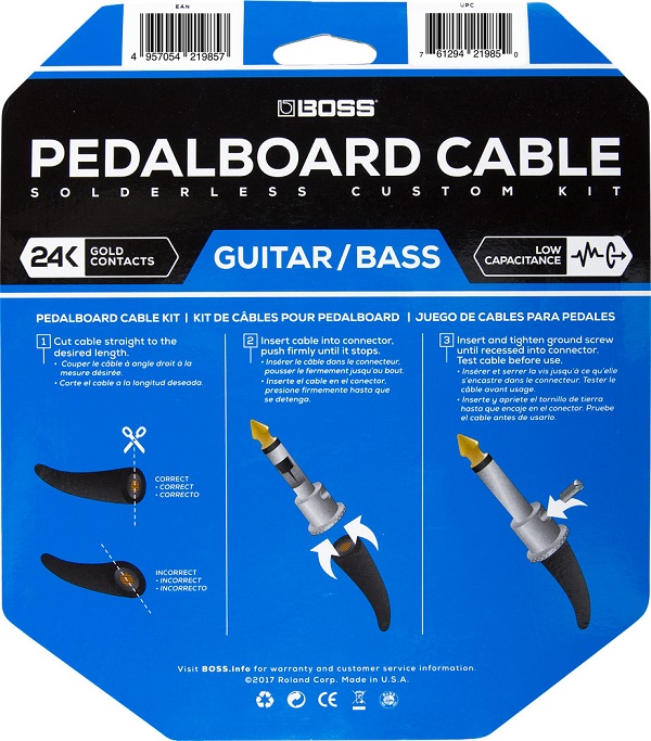 [A/000712] Boss BCK-24 Solderless Pedalboard Cable Kit Image 