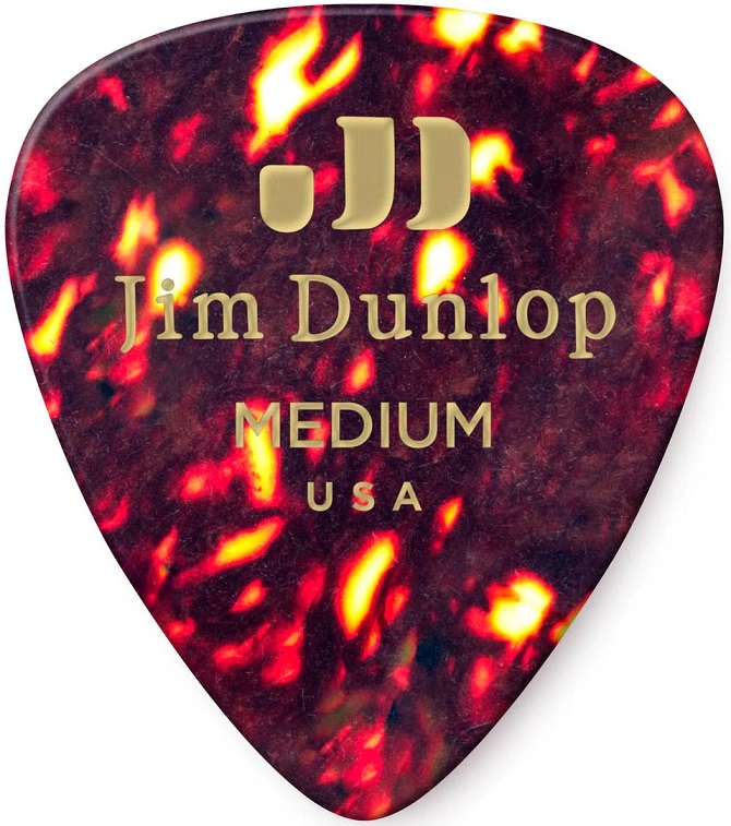 [A/002044] Dunlop Guitar Pick Celluloid Shell Medium Image 