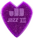 [A/002056] Dunlop Guitar Pick Kirk Hammett Jazz III Purple Sparkle Image 