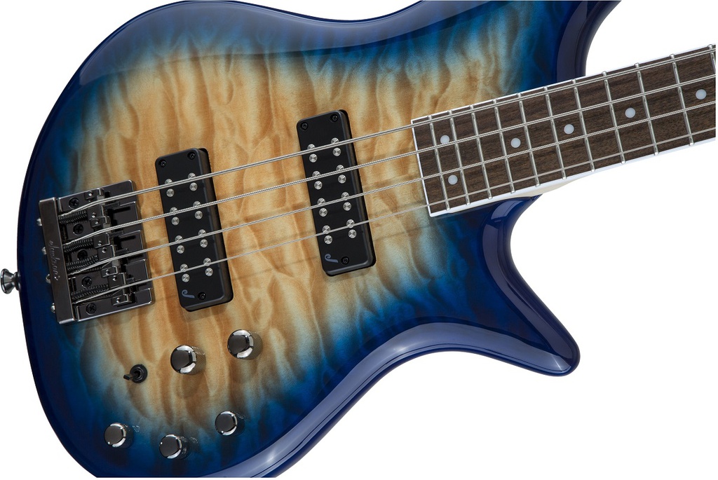 [A/004040] Jackson JS3Q IV Spectra Bass Amber Blue Burst Image 