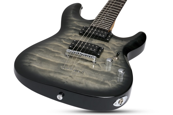 [A/006056] Schecter C-6 Plus Charcoal Burst Image 