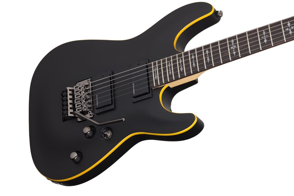 [A/006067] Schecter Demon-6 FR Aged Black Satin Image 