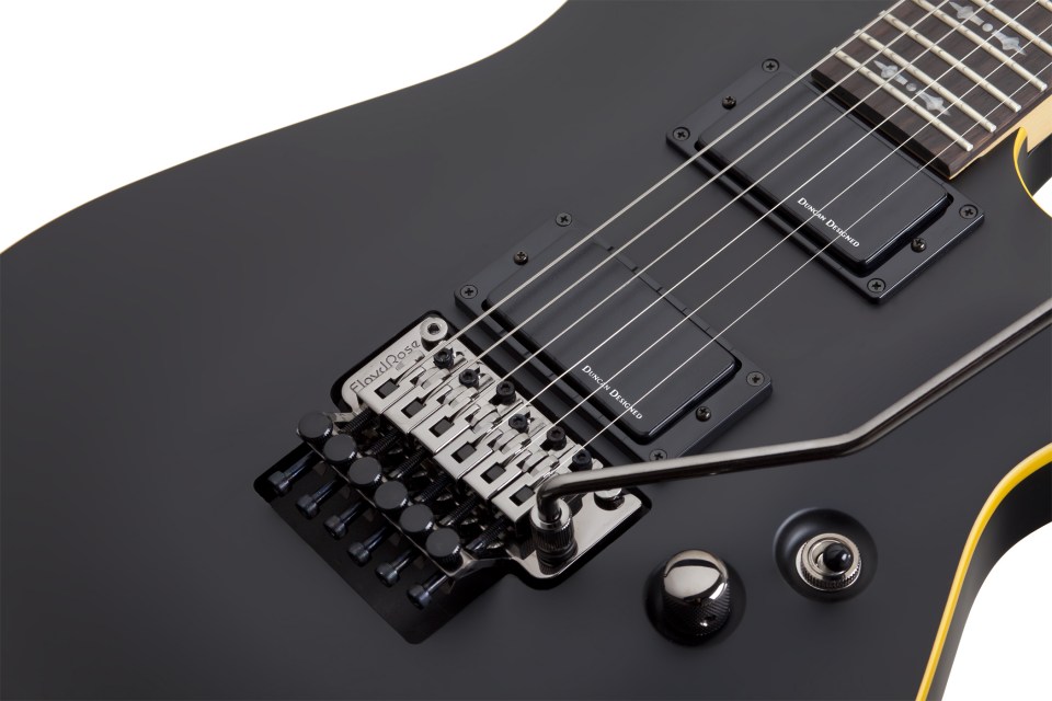 [A/006067] Schecter Demon-6 FR Aged Black Satin Image 