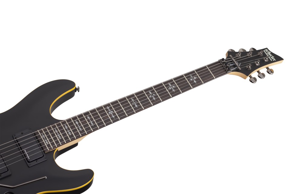 [A/006067] Schecter Demon-6 FR Aged Black Satin Image 