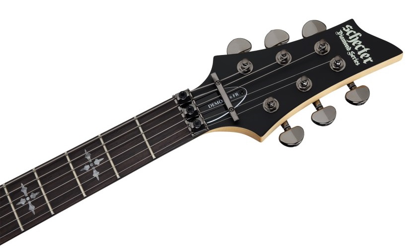 [A/006067] Schecter Demon-6 FR Aged Black Satin Image 