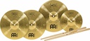 Meinl HCS Kit 13" HiHat, 14"CR, 10" SP com Baquetas