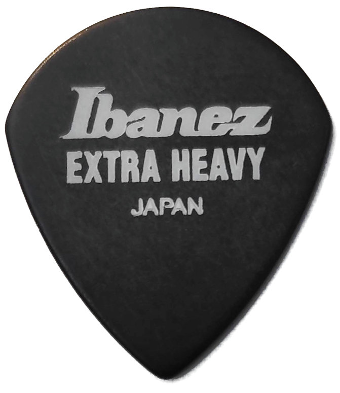 Ibanez Celluloid Small Japan Black Pick, Extra Heavy, 1.2mm