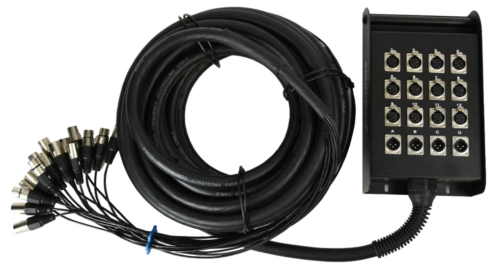 Soundking AH103 15, Stagebox com 20 metros, 12 entradas e 4 saídas