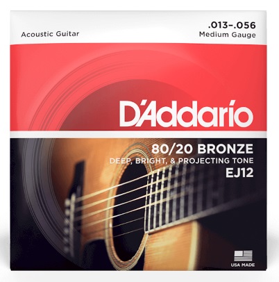 Daddario EJ12 Medium 13/56 Bronze