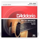 Daddario EJ12 Medium 13/56 Bronze