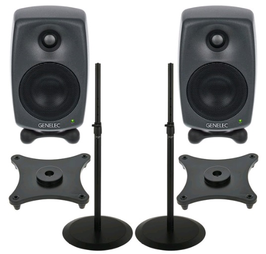 PAR Genelec 8020 DPM com suportes Genelec