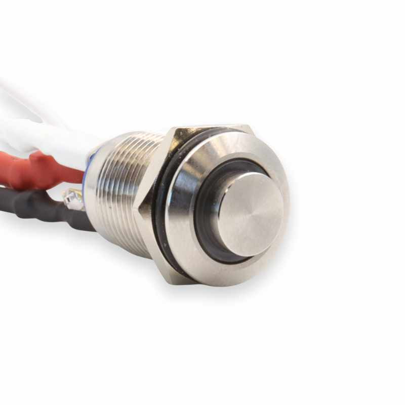 All Parts Momentary Kill Switch Stainless Steel (Red Led) TESI POCO 12mm TESI-POCO-SSRD