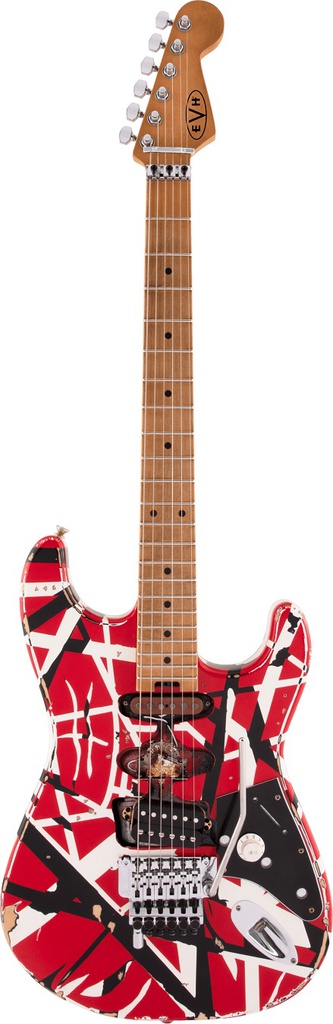 EVH Frankie Striped MN Relic R/W/B