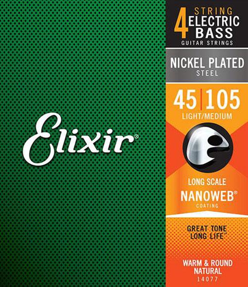 Elixir 45/100 Light Nickel Plated Steel 14052 Long Scale