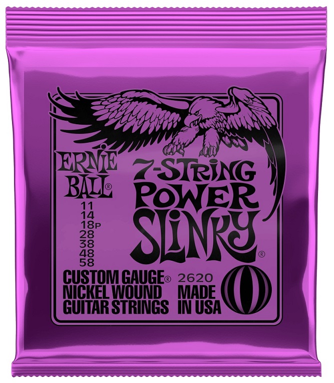 Ernie Ball EB2620 Power Slinky 7 Cordas 11/58