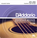 Daddario EJ26 Phosphor Bronze 11/56 Custom Light