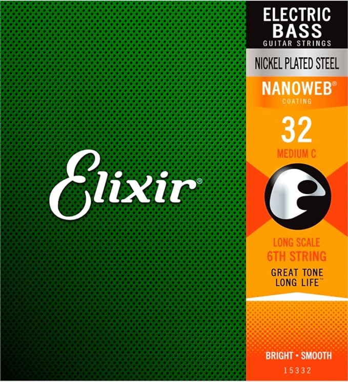 Elixir 32 Medium C Nickel Plated Steel 15332 Long Scale