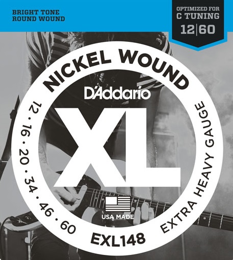 Daddario EXL148 Nickel Wound Extra-Heavy 12/60 Nickel Wound