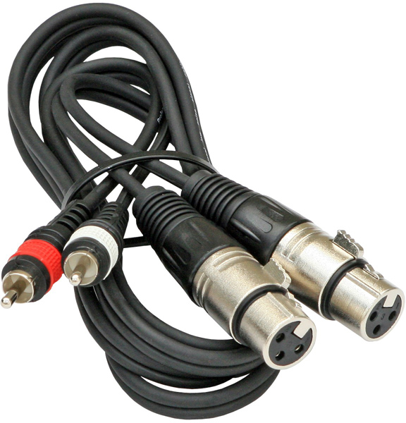 Hilec 2-0440, 2x RCA + 2x 3pin XLR f, 1,5m