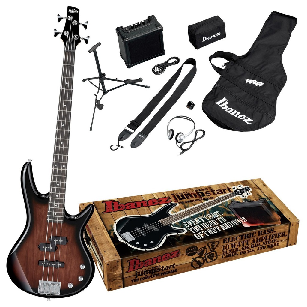 Ibanez Jumpstart IJSR190 Walnut Sunburst Pack