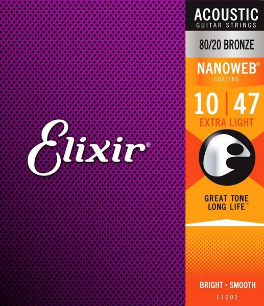 Elixir Nanoweb 10/47 Extra Light Bronze 11002