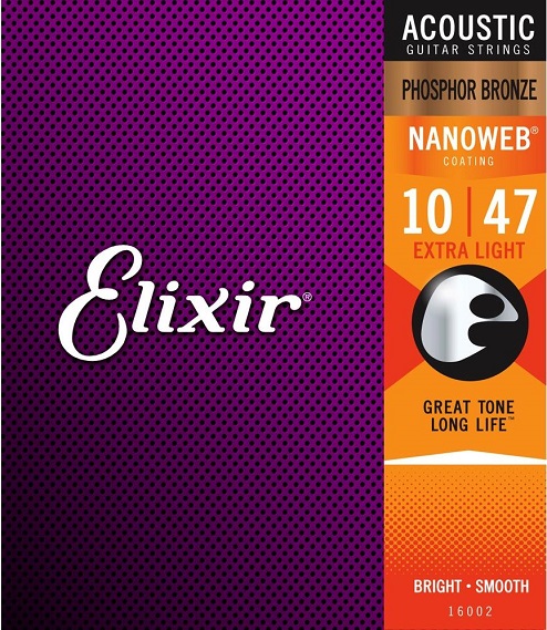 Elixir Nanoweb 10/47 Extra Light Phosphor Bronze 16002