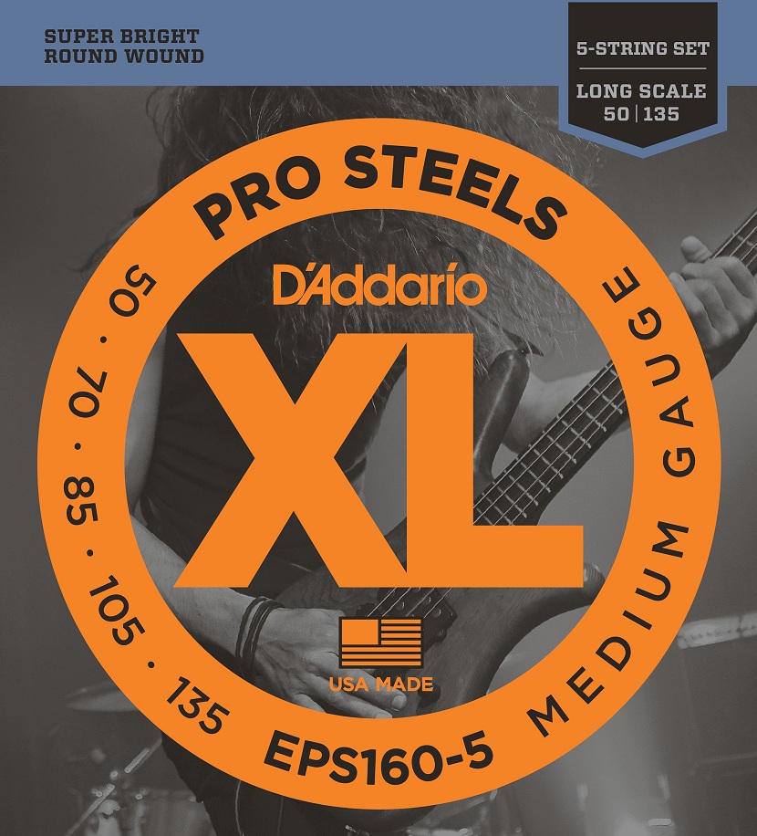 Daddario EPS160-5 Medium Long Scale 50/135 Pro Steels