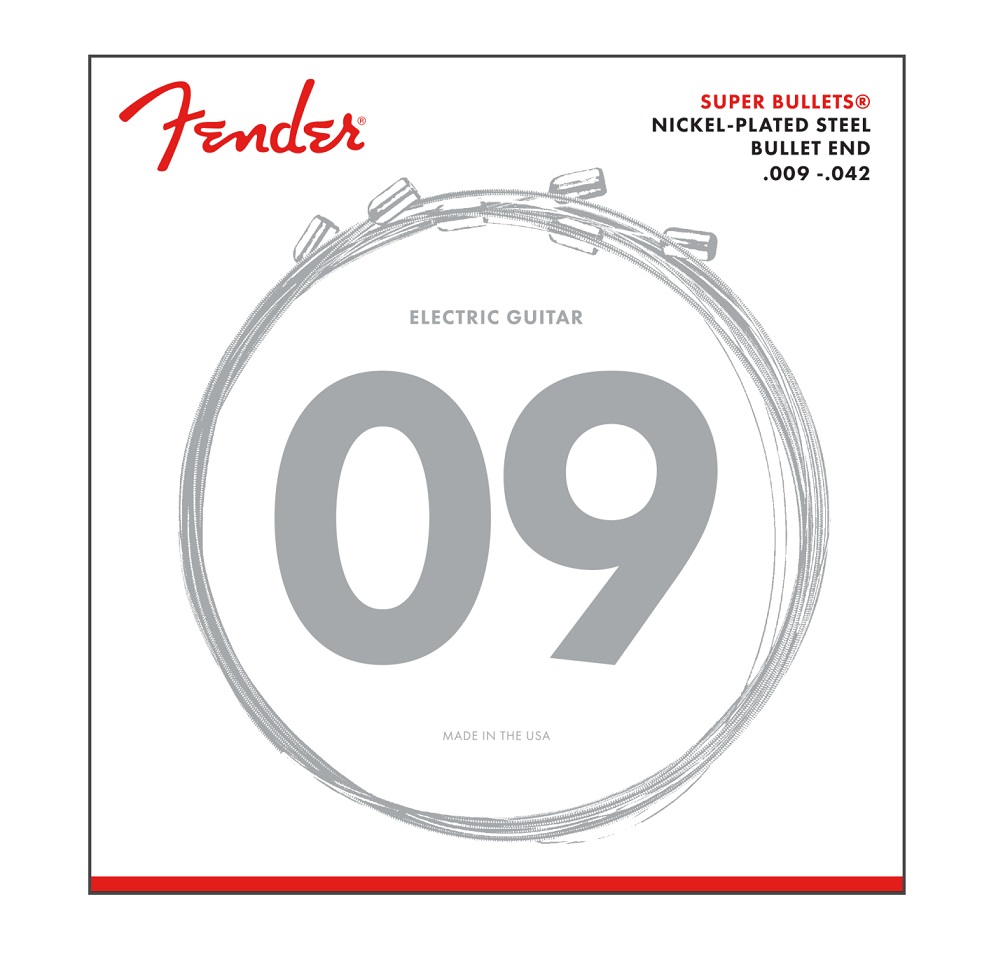 Fender 3250L Light, 9/42, Nickel Plated Steel, Bullet End