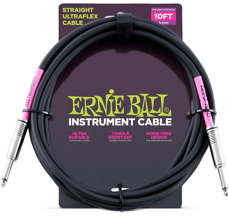 Ernie Ball EB6048 Cabo Instrumento 3m Preto