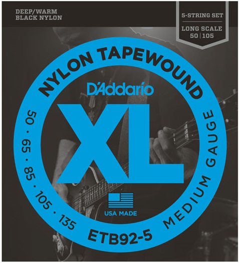 Daddario ETB92-5 Long Scale 50/135 Nylon Tapewound