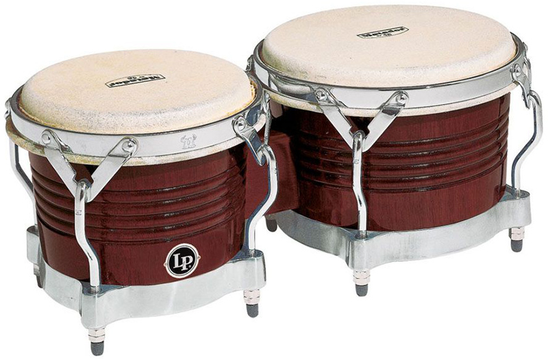 Latin Percussion Matador M201 Bongos Dark Wood/Chrome Hardware